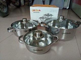 Bộ nồi 3 đáy goldsun