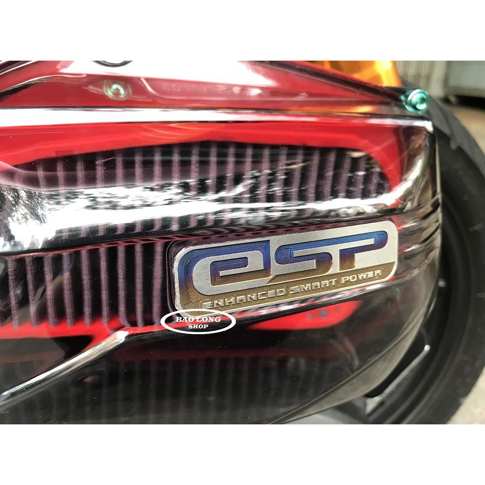 Ốp Pô E Zhi.pat + Lọc Gió BMC +5 ốc Titan GR5 Xanh Lục Bảo + Tem ESP gắn Vario 2018,2019