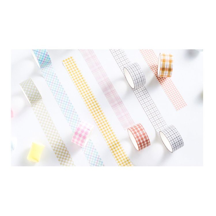 (Video) Set 4 cuộn Washi Tape 20mm x 2m màu Pastel