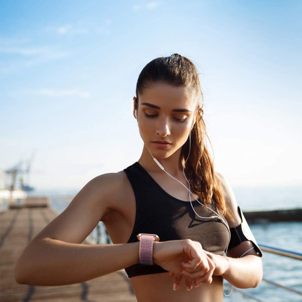 Dây Đeo Nylon 33 Màu Cho Đồng Hồ Thông Minh Fitbit Versa 4 3 / Sense 2 1