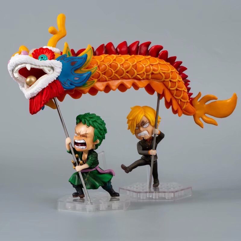 Mô hình Figure One piece Băng mũ rơm múa lân - one piece