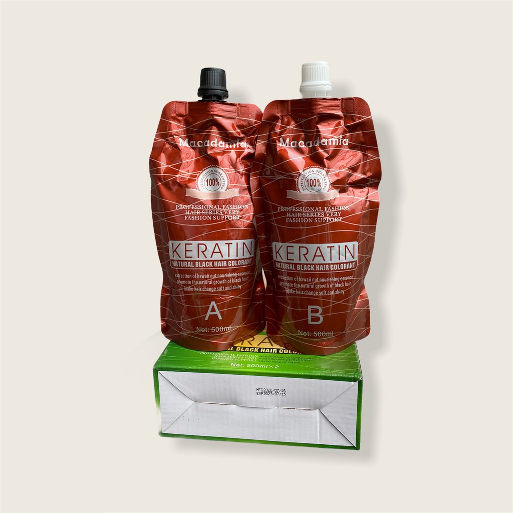 Nhuộm đen phủ bạc Keratin chính hãng - Không phai đỏ, Không dính da đầu CT38