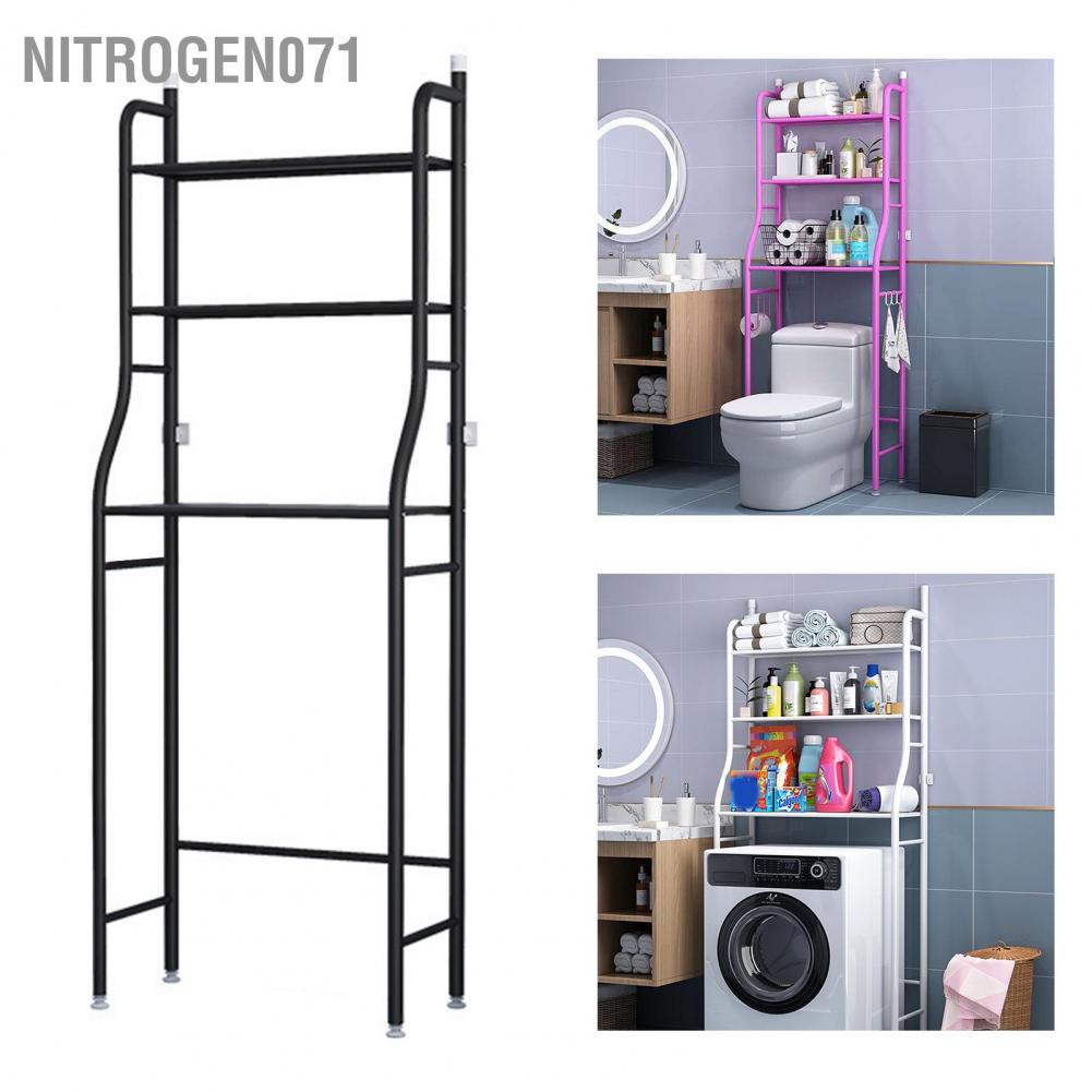 Nitrogen071 Kệ phòng tắm 3 tầng Dung tích lớn Ổn định không gian tốt Tiết kiệm Giá sàn kim loại cho nhà bếp Máy giặt nhà vệ sinh