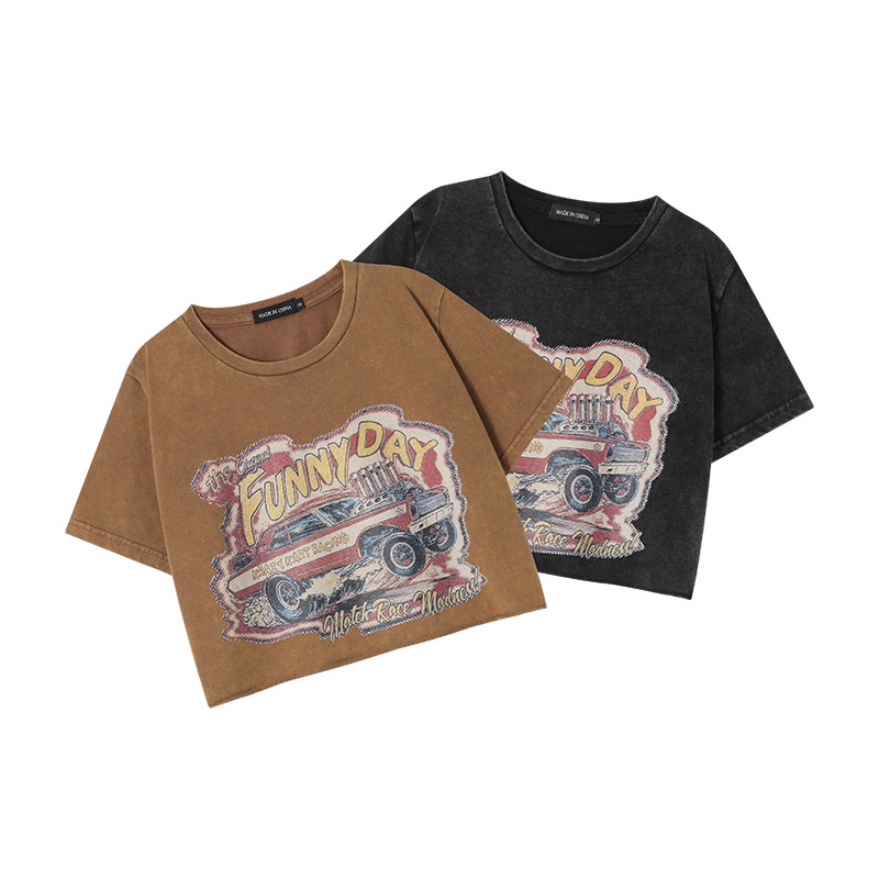 Áo Thun Cotton Ngắn Tay In Họa Tiết Thời Trang Mùa Hè Dành Cho Nữ