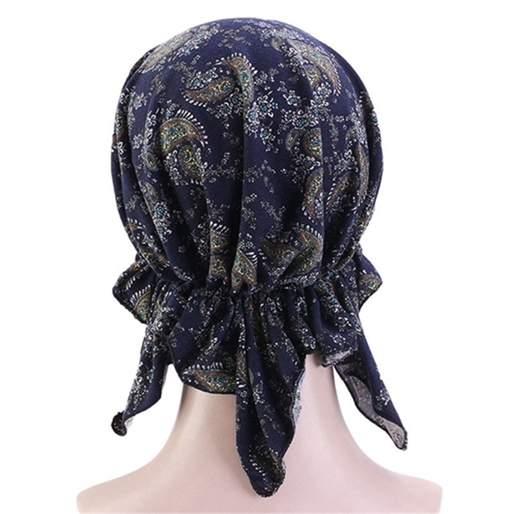 Mũ Turban Trùm Đầu Kiểu Hồi Giáo Phối Bèo Dễ Thương Cho Nữ