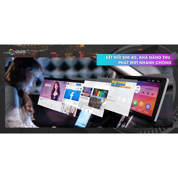 Bộ màn hình OLED C2 NEW  cho xe HUYNDAI ELANTRA 2016-2018, Android 10. lắp sim 4g, ram 2g rom 32g - đầu android ô tô