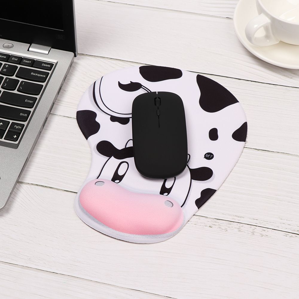 Miếng lót chuột mềm mại chống trượt có đệm cổ tay dày dặn họa tiết hoạt hình dễ thương