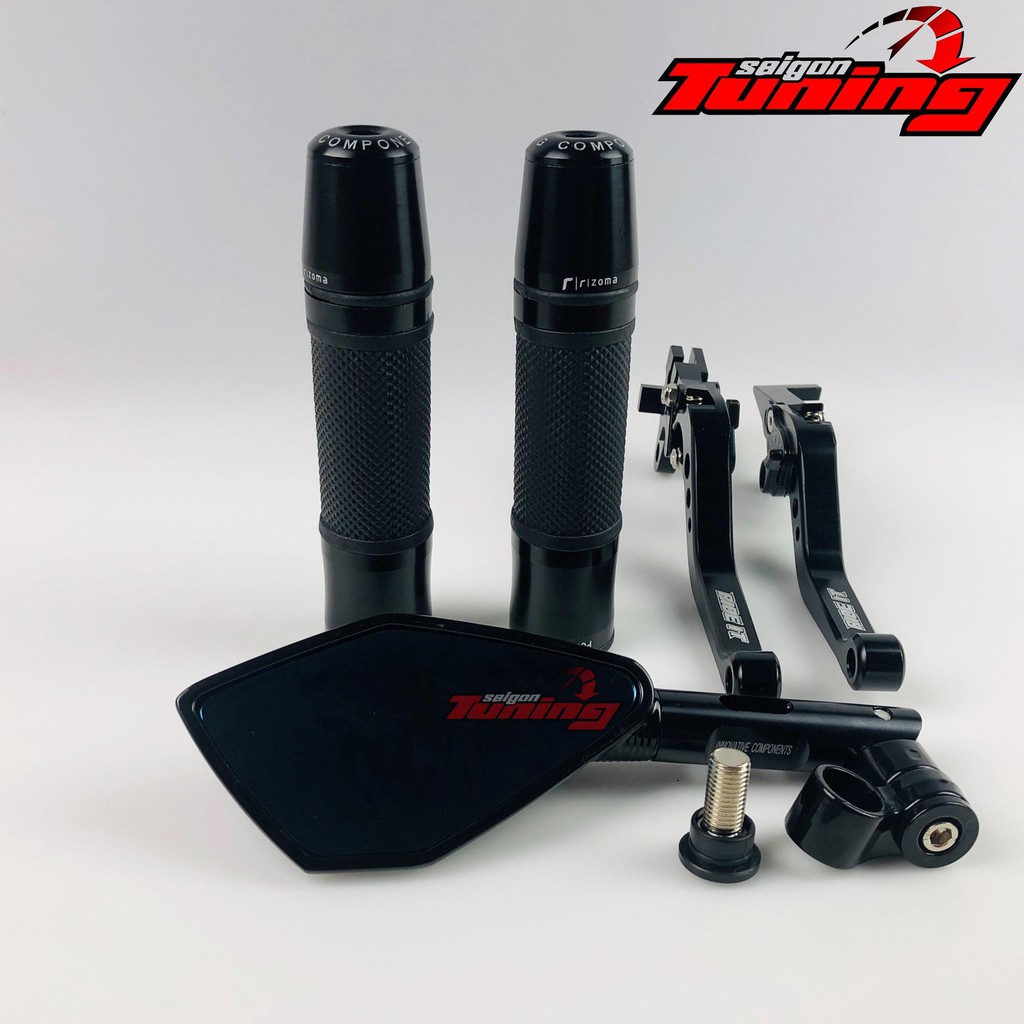 HÌNH THẬT Combo: 02 bao tay gù ý, 02 tay thắng  , 01 kiếng  chiếu hậu dùng cho các dòng xe -MÀU ĐEN