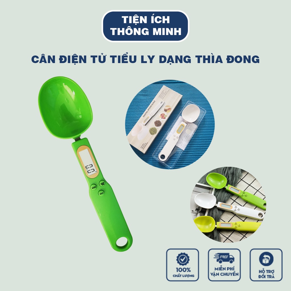 Cân điện tử tiểu ly dạng thìa đong, đo gia vị, đồ ăn dặm chính xác cho bé 500/0,1g