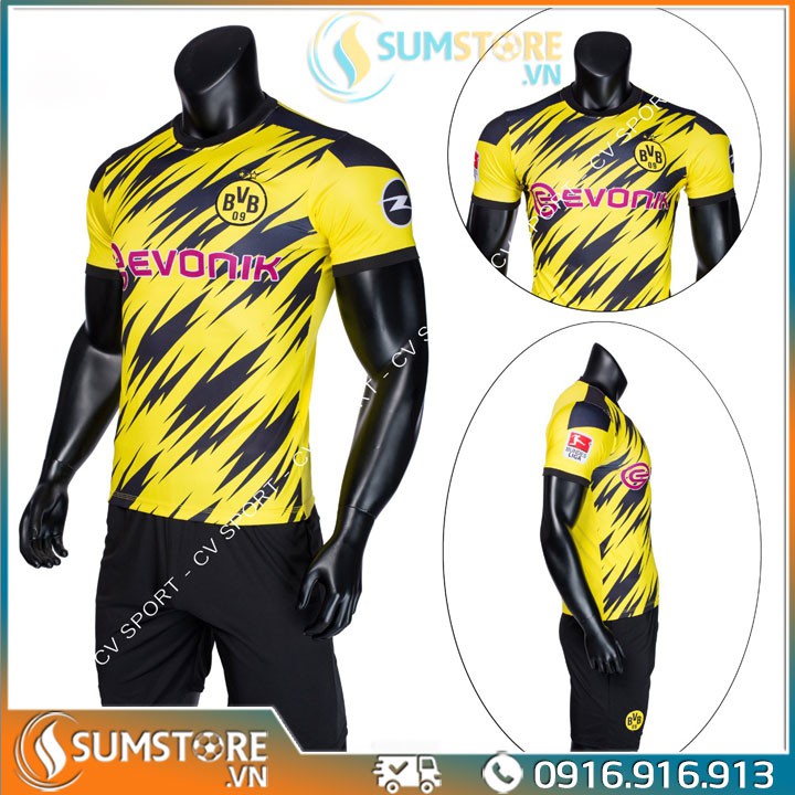 Dot Mund Vàng Sọc Đen Cực Đẹp 2020 - Áo Bóng Đá Thun Lạnh Cao Cấp