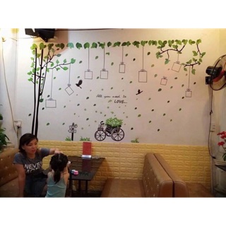Decal cây khung hình