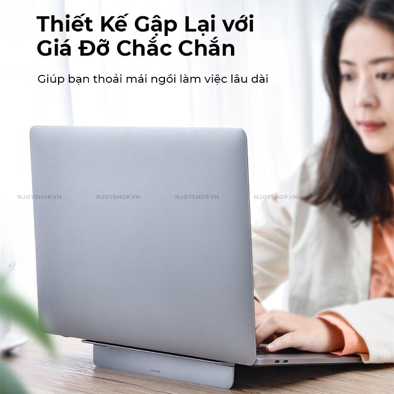 Đế Nâng Tản Nhiệt Laptop Siêu Mỏng Chính Hãng Baseus Papery Notebook Holder Cho  Ultra Book Asus Dell Sony