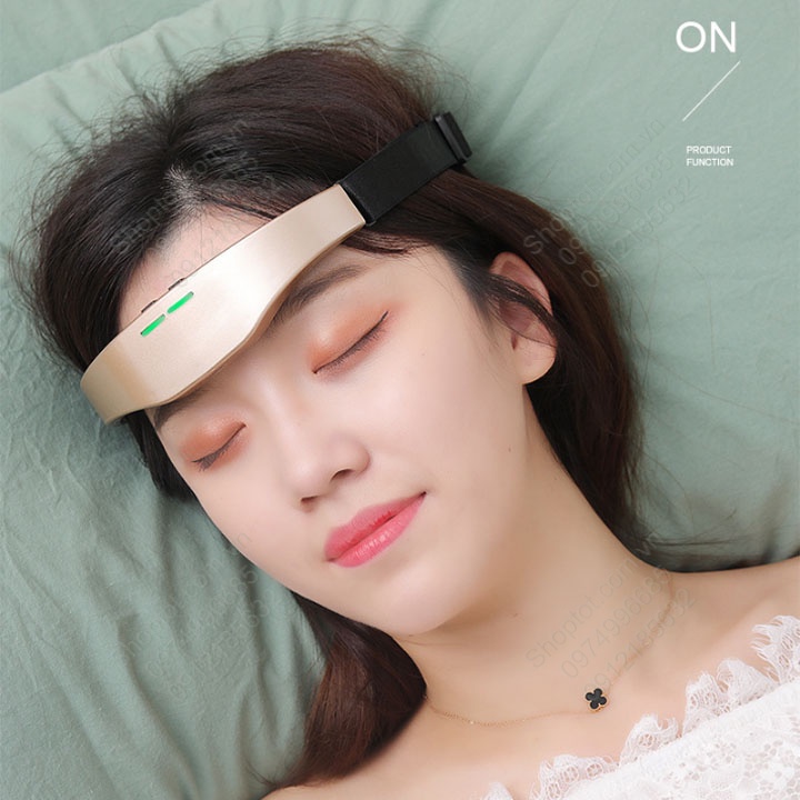 Máy massage đầu thôi miên hỗ trợ chứng mất ngủ, giảm đau, thư giãn, chạy pin sạc