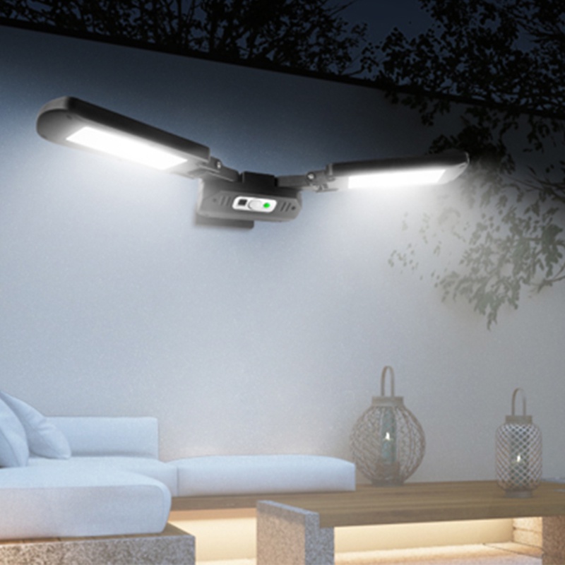 Đèn LED COB Hai Đầu Cảm Biến Chuyển Động PIR Siêu Sáng Chống Thấm Nước Sử Dụng Năng Lượng Mặt Trời Tiện Lợi Dành Cho Vườn Nhà