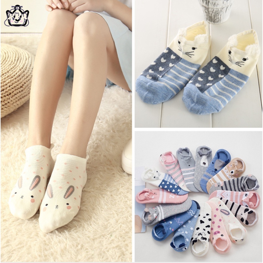 Vớ in hình mèo dễ thương phong cách Hàn Quốc cho nữ YUK
