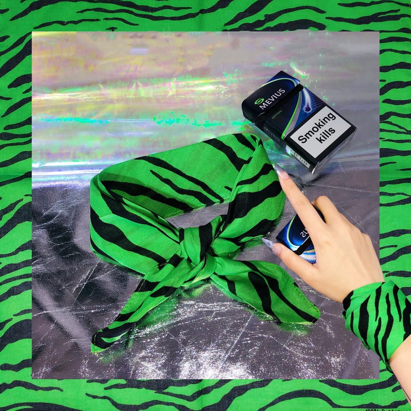 Khăn Turban Vuông Họa Tiết Động Vật Y2k American 8090 Cho Nữ