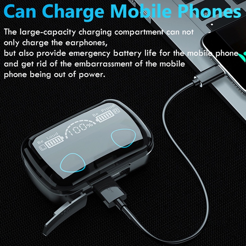 M10 Tai Nghe Bluetooth 5.1 TWS Không Dây Cho IOS Android