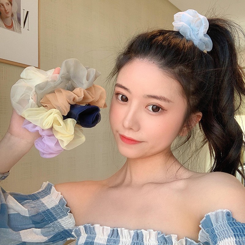 Dây buộc tóc vải lưới trong siêu hot
