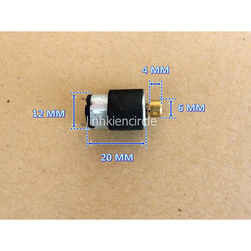 2 Động cơ rung siêu nhỏ mới 100% Động cơ 1220 DC 3V - 6V cho máy mát xa làm đẹp - LK0393