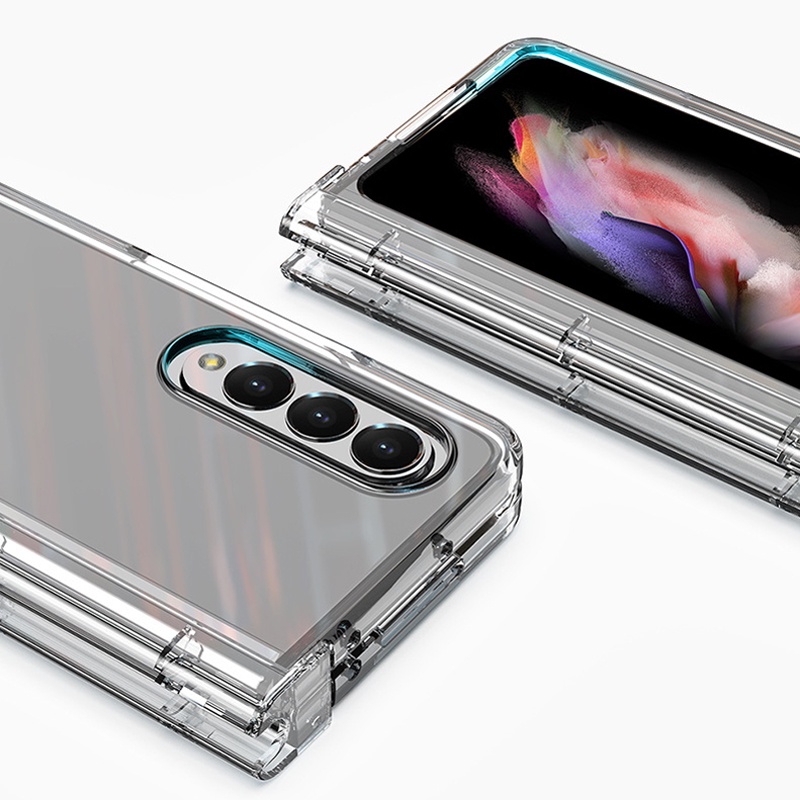 Ốp Điện Thoại Trong Suốt Có Ngăn Đựng Bút Cho samsung galaxy z fold 5 4 3