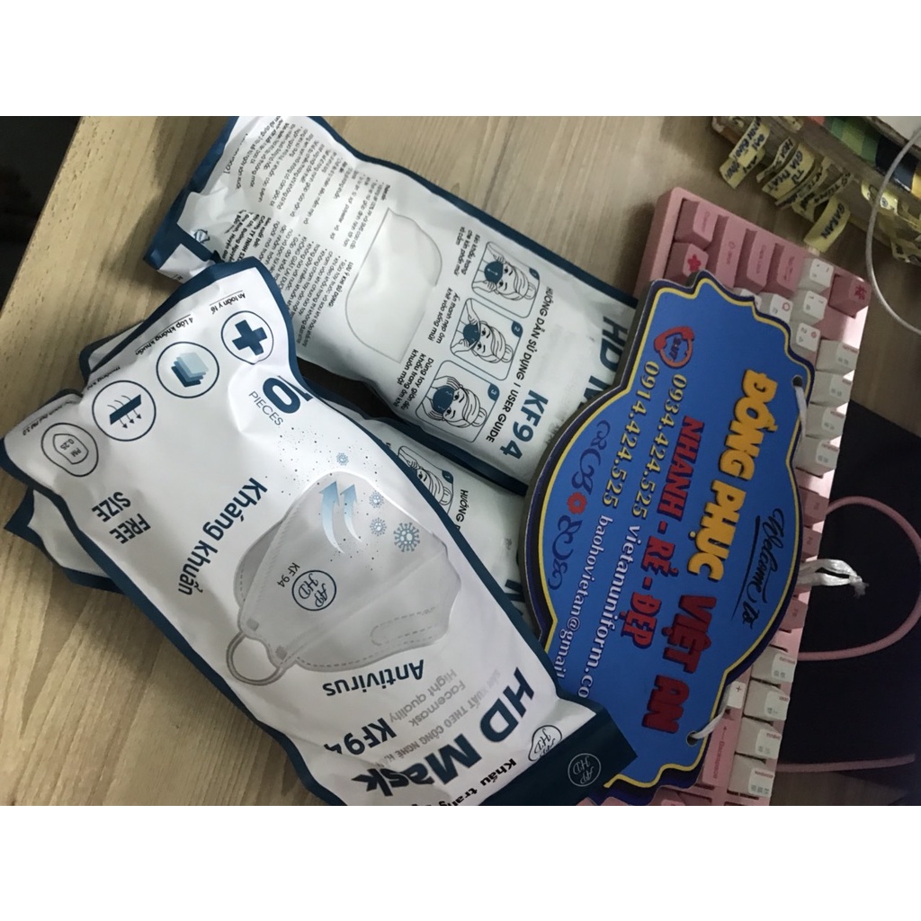 Combo 10 Set Khẩu trang 4 lớp kháng khuẩn KF94 An Tâm 4D Mask mẫu mới hàng xuất đẹp và thời trang. | BigBuy360 - bigbuy360.vn