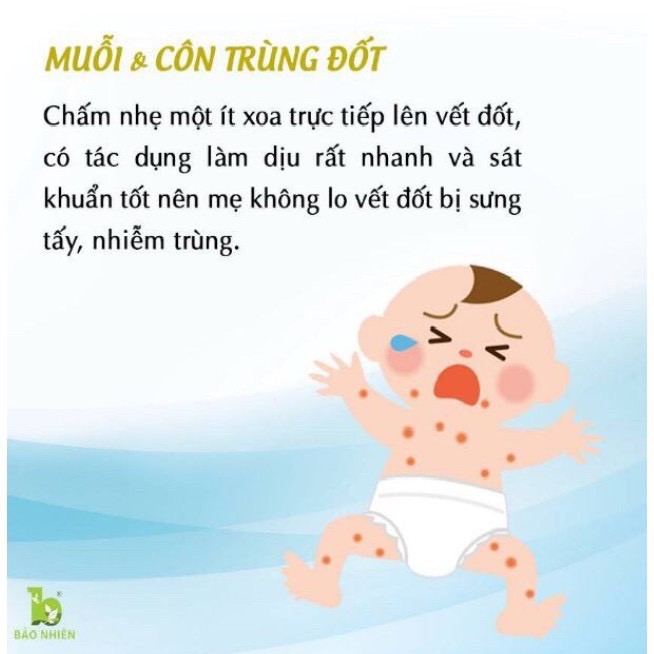 Dầu Tràm Bảo Nhiên 50ml giúp giữ ấm cơ thể, làm dịu vết côn trùng cắn