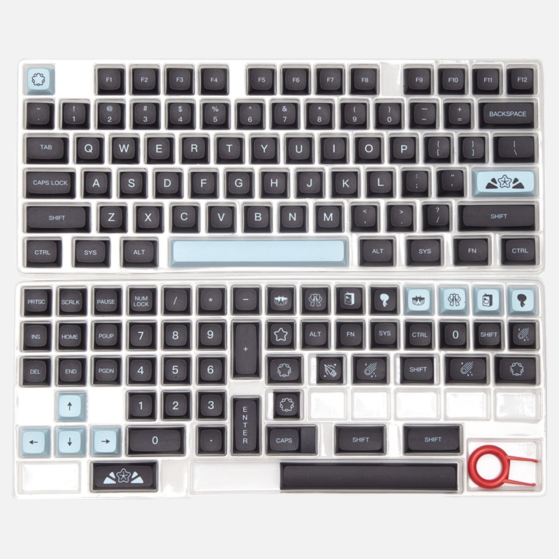 132 Key Comet Keycap XDA Hồ sơ màu đen PBT Dye Sub Bàn phím cơ học Keycap