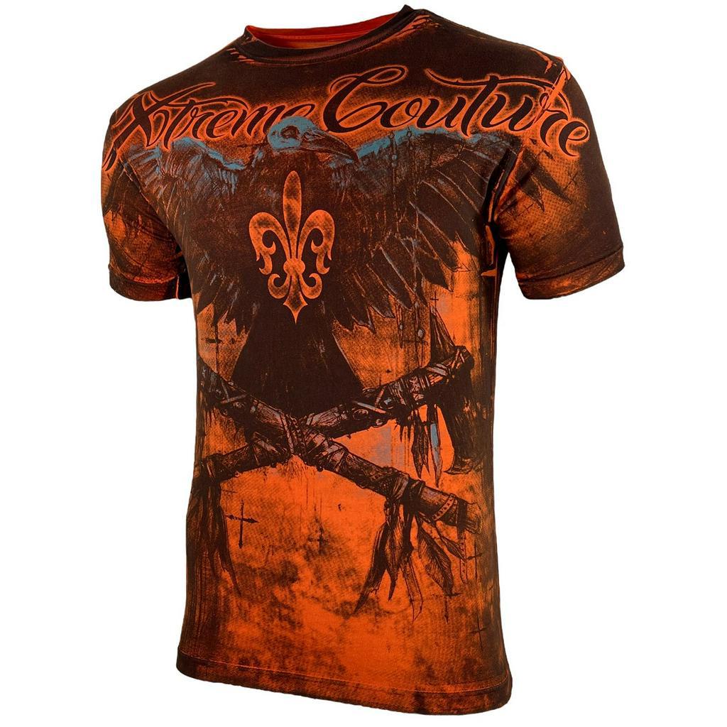 Áo Thun Nam Màu Đỏ Đậm In Chữ xtreme couture by affliction Size s-5xl