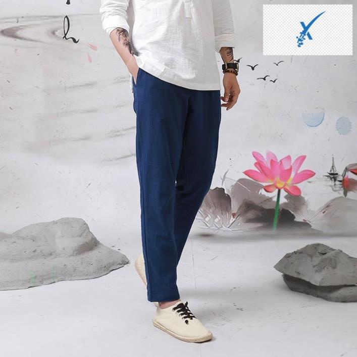 Quần Âu Nam Vải Đũi Thời Trang Rough