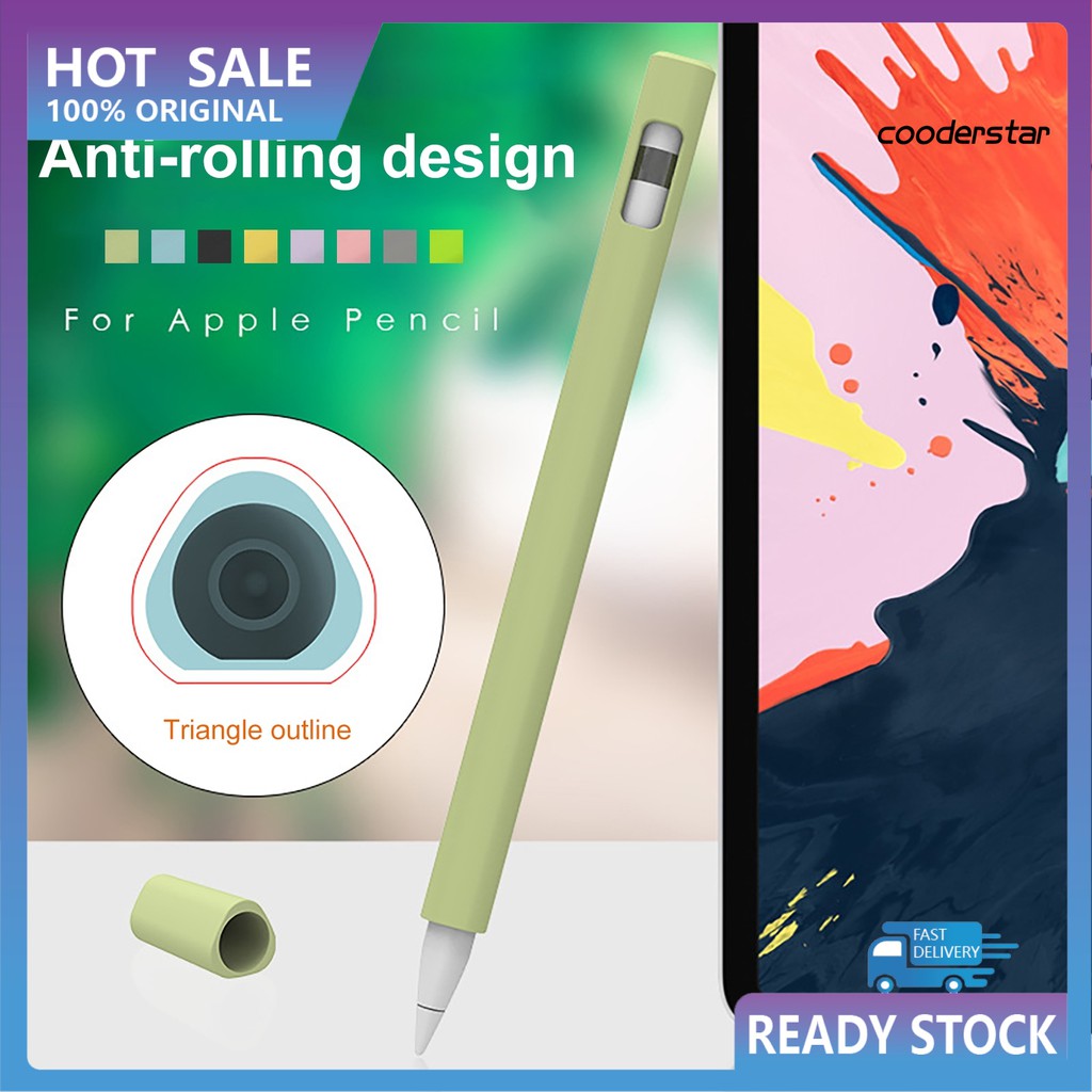 Vỏ bảo vệ bút cảm ứng Apple Pencil 1/2 bằng silicon mềm màu trơn | BigBuy360 - bigbuy360.vn