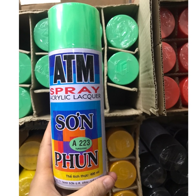 Sơn phun ATM màu xanh ngọc A223