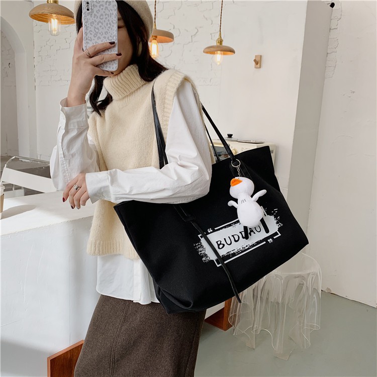 TÚI TOTE đeo vải cải canvas cỡ lớn phong cách thời trang mới nhất năm TX36