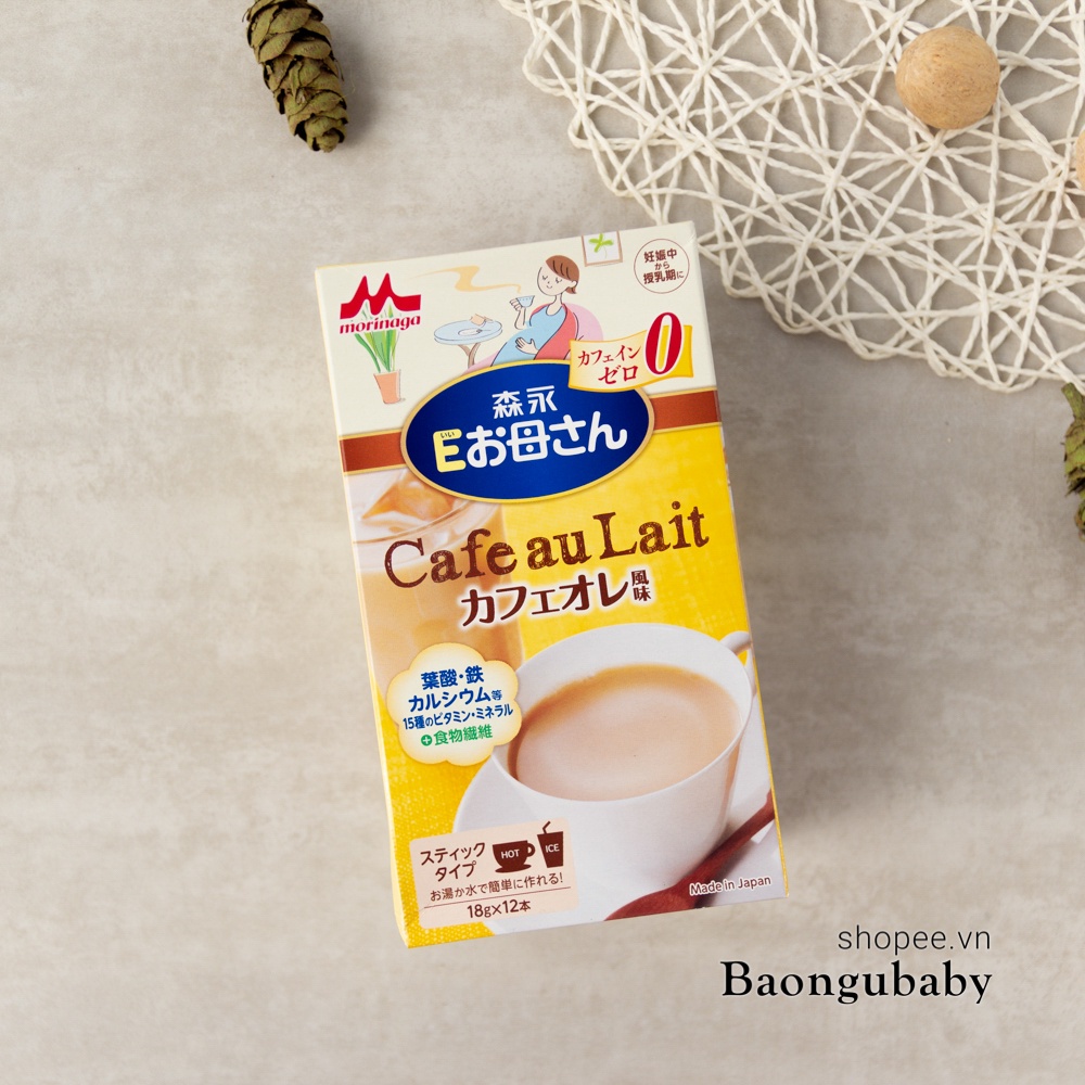 Morinaga sữa bầu Nhật Bản 3 vị matcha trà sữa cafe bổ sung dinh dưỡng cho mẹ tách lẻ và nguyên hộp