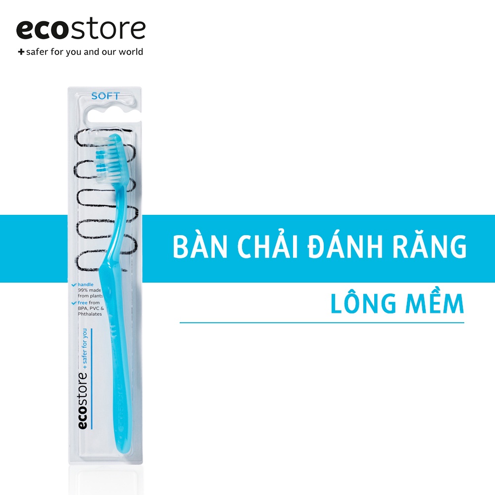 Ecostore Combo kem đánh răng keo ong + bàn chải đánh răng gốc thực vật (nhiều lựa chọn)