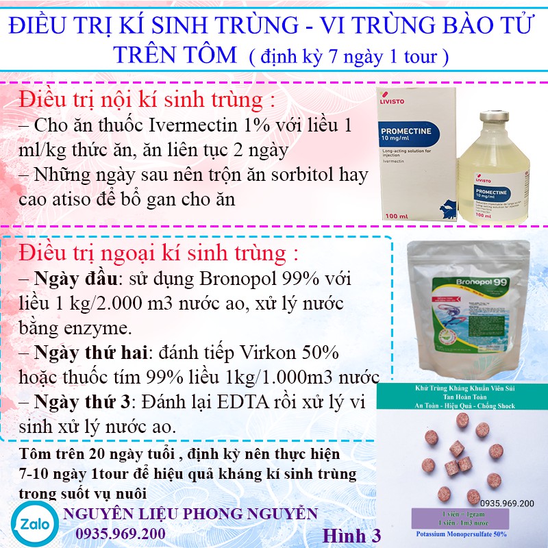 Thu.ố.c sổ kí sinh trùng Ivermectin 1% Tây Ban Nha chai 50ml - 100ml dành cho tôm/cá