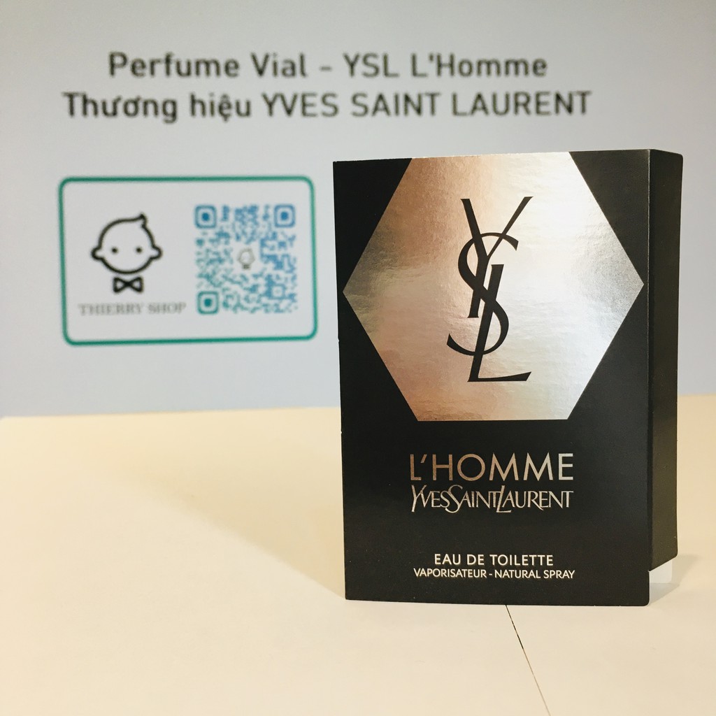 Nước hoa vial YSL L'Homme - Hiệu YVES SAINT LAURENT - hàng nhập từ Pháp