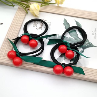 Cột tóc quả cherry ruy băng K84