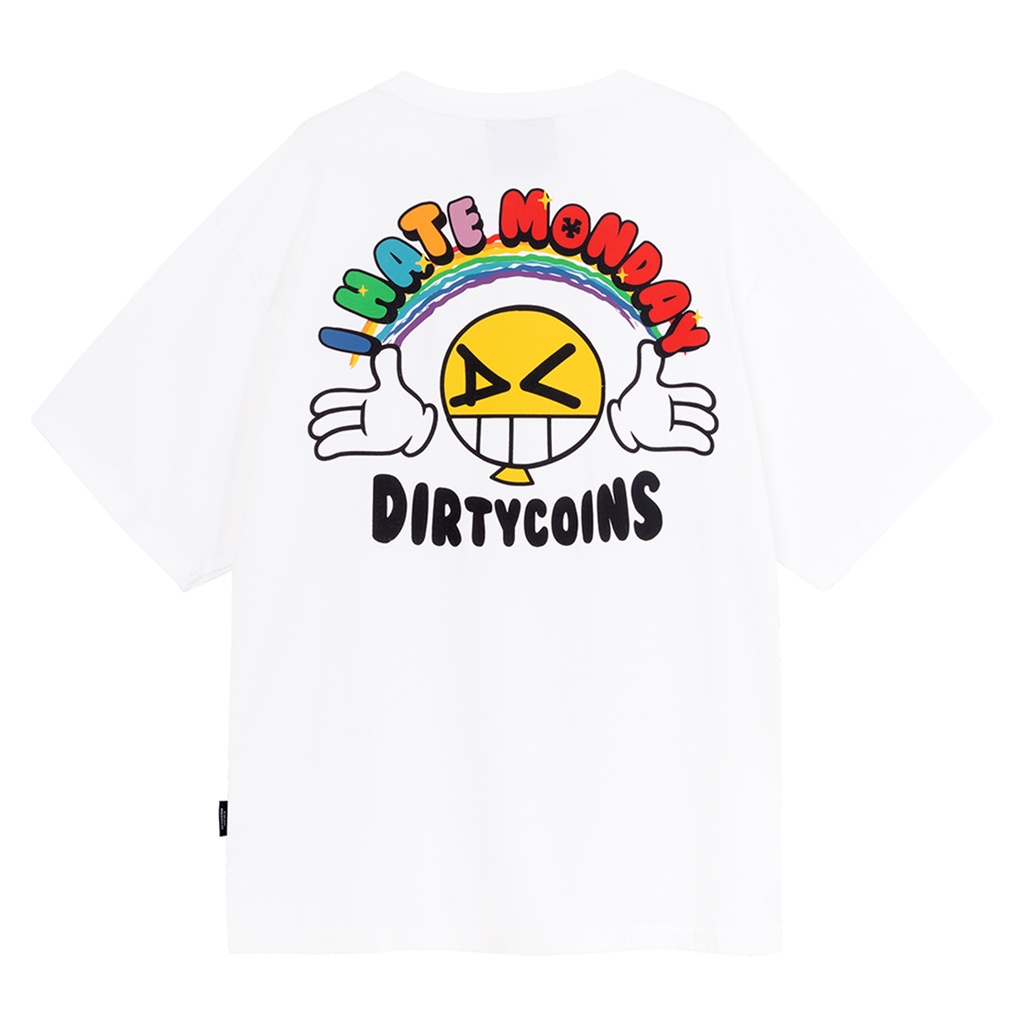 DirtyCoins Áo thun Hate Monday T-shirt - White