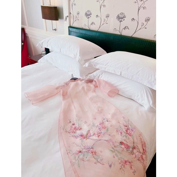 Áo dài cách tân kết hoa organza 4 tà ⚡️Hàng Cao Cấp⚡️ thần thái quý cô  – Tây Phương