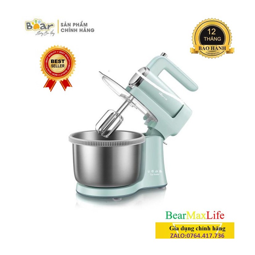 [BẢN QUỐC TẾ][BH18 THÁNG]Máy Đánh Trứng Trộn Bột Đa Năng Bear DDQ-B03V1 (Hàng chính hãng - bảo hành 12 tháng)