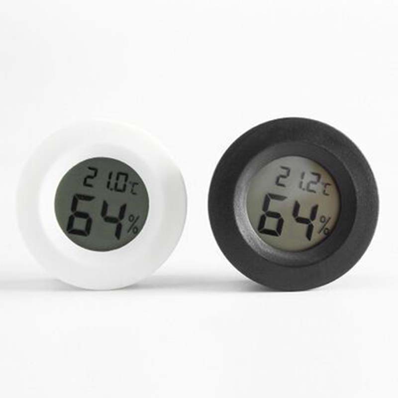 Round Embedded Digital Thermometer Hygrometer ℃/℉ Electronic Temperature and Humidity Meter