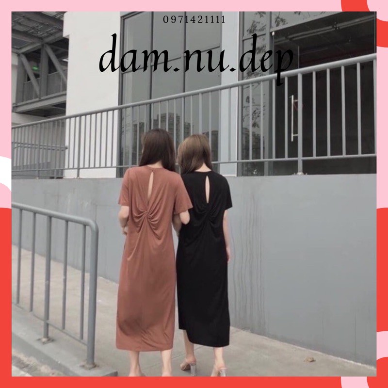 Đầm suông xoắn lưng chất đẹp 💋 freeship 💋 ảnh thật