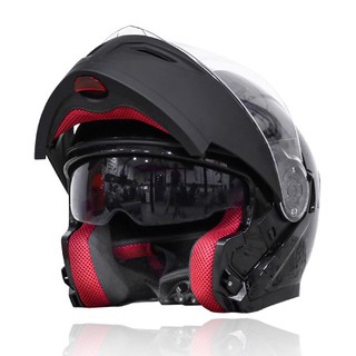 Nón bảo hiểm Lật hàm 2 kính EGO E9 (Đen Bóng)