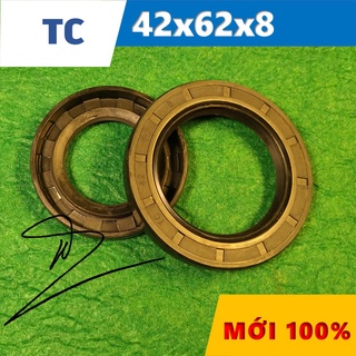 Phớt chặn dầu tc 42x62x8 ( phớt dầu / chắn dầu / lò xo / phớt ben / oil seal tc 42*62*8)