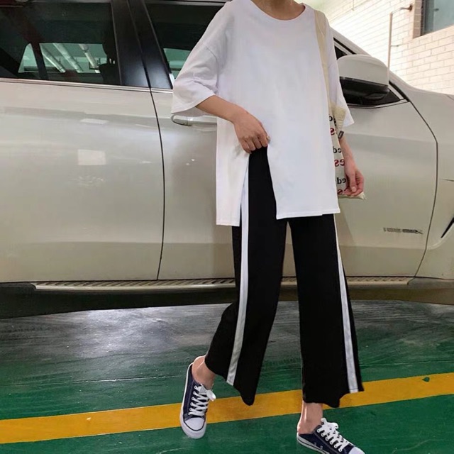 Sét áo xẻ +quần một sọc K&amp;A