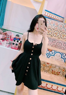ĐẦM 2 Dây THUN LEN TẰM DÁNG NGẮN 😍