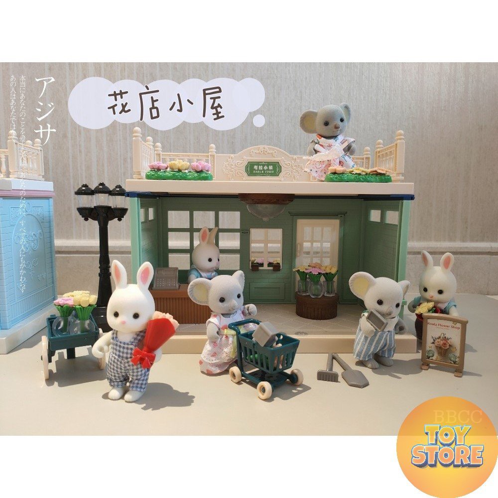 Bộ đồ chơi mô hình gia đình nhân vật búp bê phủ nhung FUDAER