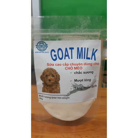 bột sữa dê cho chó mèo GOAT MILK túi 50g