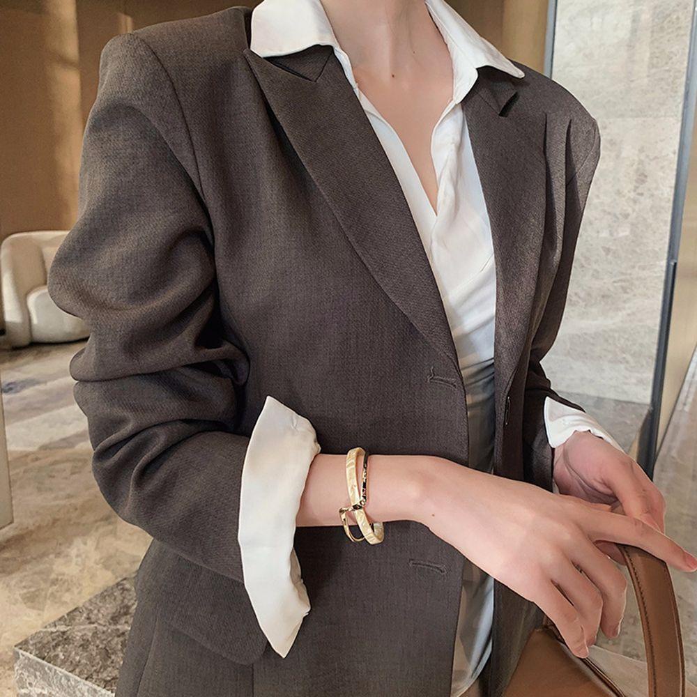 Fallforbeauty Vòng Tay Vỏ Sò Màu Trắng Bằng Đồng Thời Trang Cho Nữ