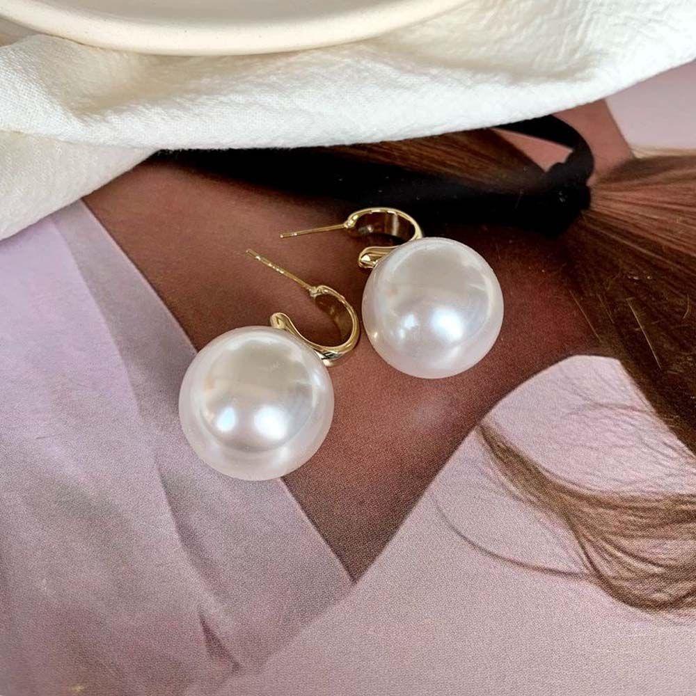 Bông Tai Hình Giọt Nước Màu Trắng Phong Cách Cổ Điển Thời Trang